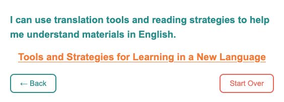 Example results page