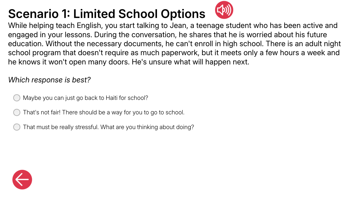 Quiz interaction